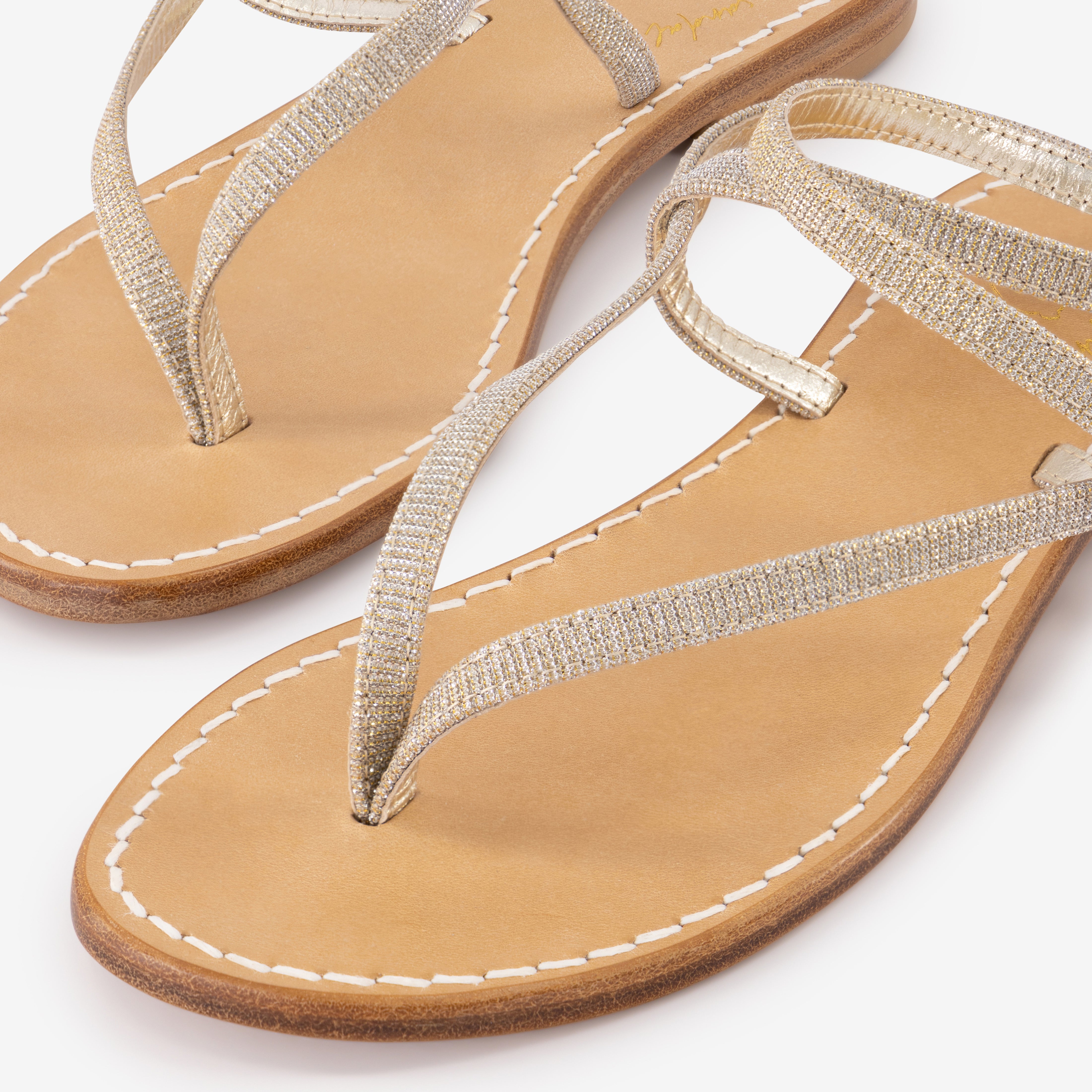 T-bar flat sandals - Women's Clothing Online Made in Italy